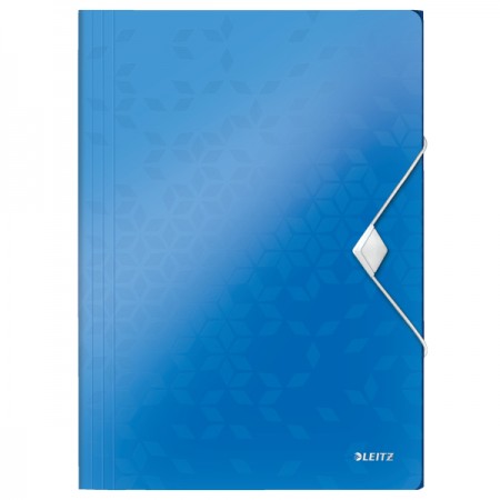 Mapa plastic cu elastic albastru metalizat wow leitz Mapa plastic cu elastic albastru metalizat wow leitz