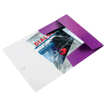 Mapa plastic cu elastic mov metalizat wow leitz