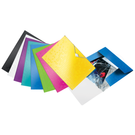 Mapa plastic cu elastic mov metalizat wow leitz