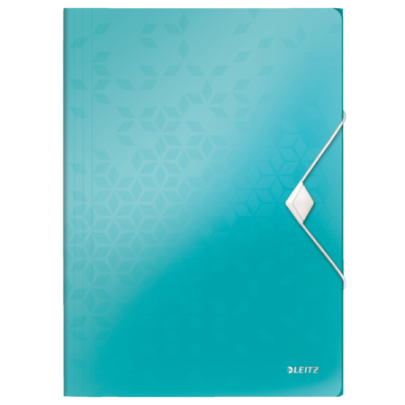 Mapa plastic cu elastic turcoaz metalizat wow leitz