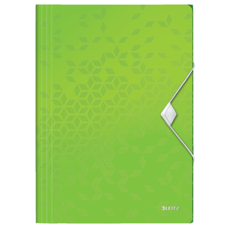 Mapa plastic cu elastic verde wow leitz