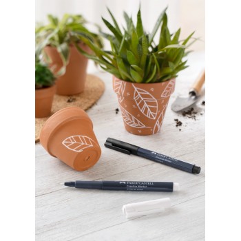 Marker creativ alb faber-castell