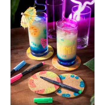 Marker creativ galben neon faber-castell