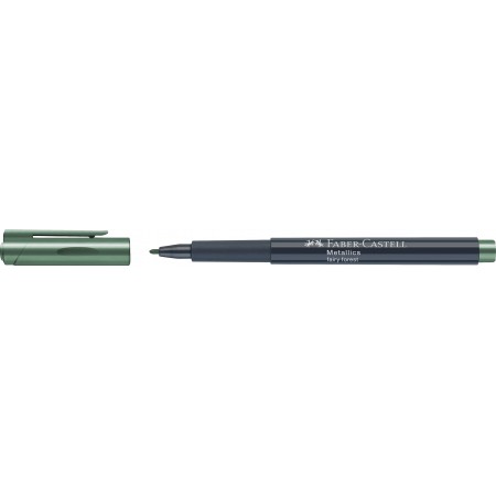 Marker metallics verde padure faber-castell