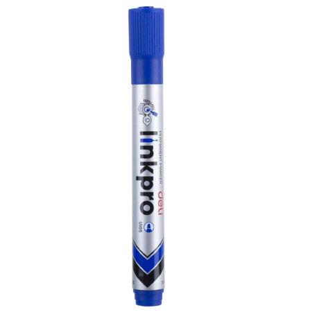 Marker permanent albastru varf rotund 2mm reincarcabil deli Marker permanent albastru varf rotund 2mm reincarcabil deli