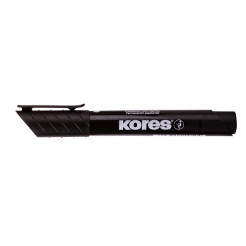 Marker permanent negru varf rotund 3mm kores Marker permanent negru varf rotund 3mm kores