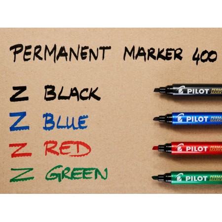 Marker permanent negru varf tesit 4mm p400 pilot