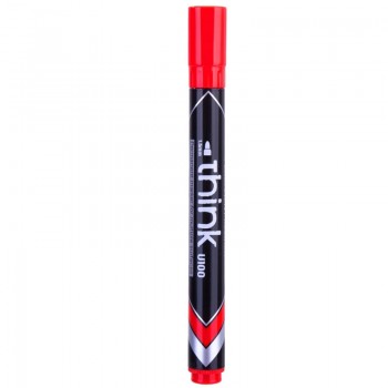 Marker permanent rosu varf rotund 1.5mm deli