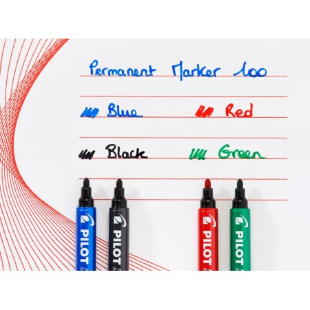 Marker permanent rosu varf rotund 3mm 100 pilot