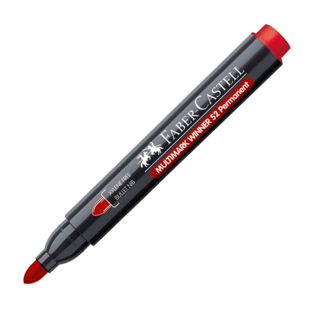Marker permanent rosu varf rotund multimark winner 52 faber-castell Marker permanent rosu varf rotund multimark winner 52 faber-castell