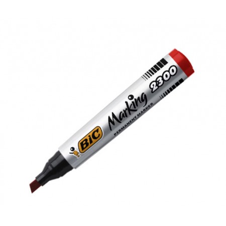 Marker permanent rosu varf tesit 2300 bic