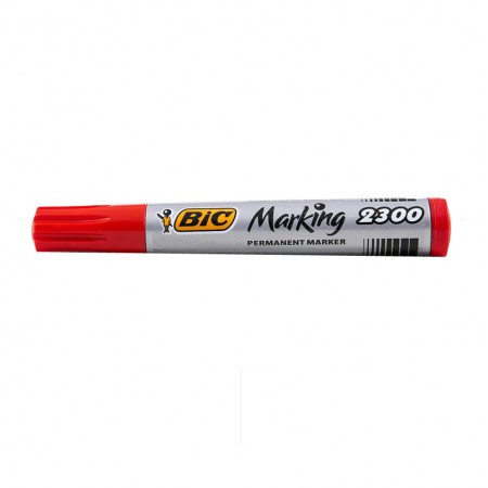 Marker permanent rosu varf tesit 2300 bic