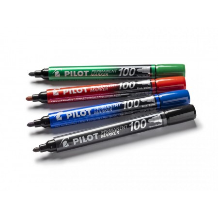 Marker permanent verde varf rotund 3mm 100 pilot