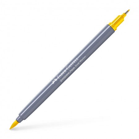 Marker solubil 2 capete goldfaber galben cadmium 107 faber-castell Marker solubil 2 capete goldfaber galben cadmium 107 faber-castell