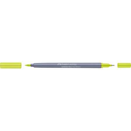 Marker solubil 2 capete goldfaber galben lime 206 faber-castell Marker solubil 2 capete goldfaber galben lime 206 faber-castell