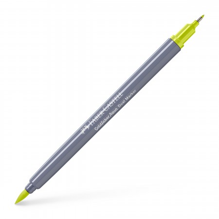 Marker solubil 2 capete goldfaber galben lime 206 faber-castell Marker solubil 2 capete goldfaber galben lime 206 faber-castell