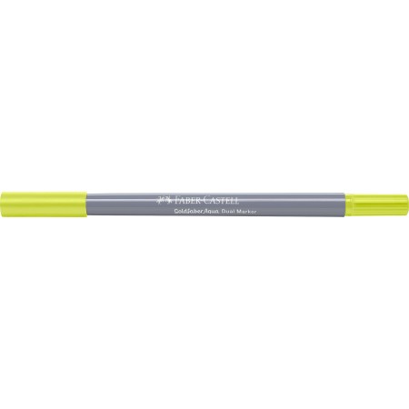 Marker solubil 2 capete goldfaber galben lime 206 faber-castell Marker solubil 2 capete goldfaber galben lime 206 faber-castell