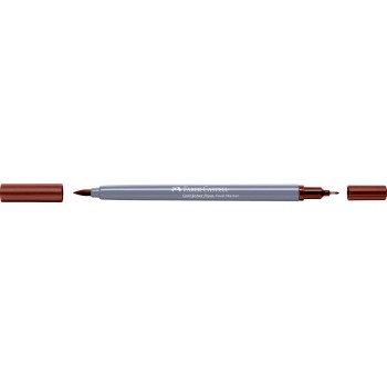 Marker solubil 2 capete goldfaber maro siena ars 283 faber-castell