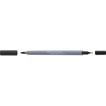 Marker solubil 2 capete goldfaber negru inchis 199 faber-castell