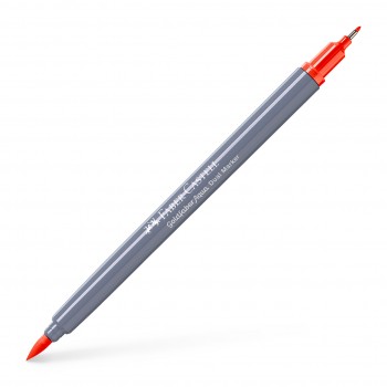 Marker solubil 2 capete goldfaber portocaliu camium inchis 115 faber-castell