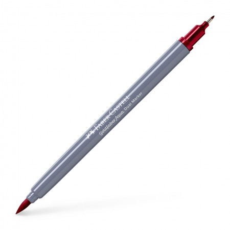 Marker solubil 2 capete goldfaber rosu muscata 227 faber-castell