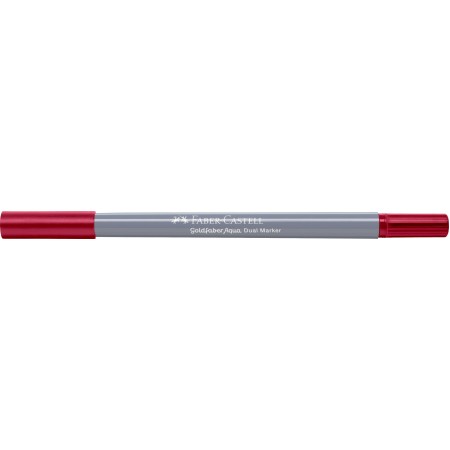 Marker solubil 2 capete goldfaber rosu muscata 227 faber-castell