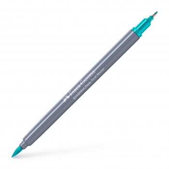 Marker solubil 2 capete goldfaber verde cobalt deschis 356 faber-castell