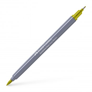 Marker solubil 2 capete goldfaber verde mai galbui 370 faber-castell
