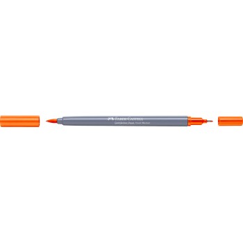 Marker solubil 2 capete portocaliu glazurat 113 faber-castell