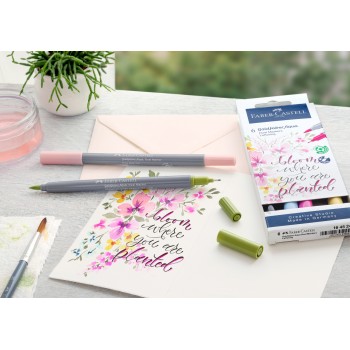 Marker solubil 2 capete set 6 buc lettering goldfaber faber-castell Marker solubil 2 capete set 6 buc lettering goldfaber faber-castell