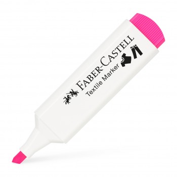Marker textil roz neon faber-castell