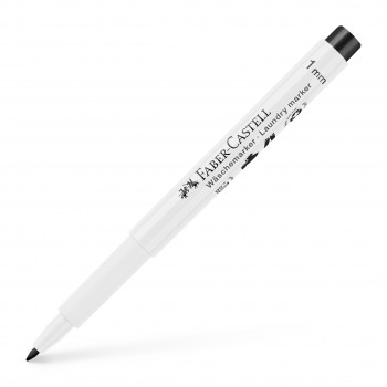 Marker textil slim varf rotund negru faber-castell