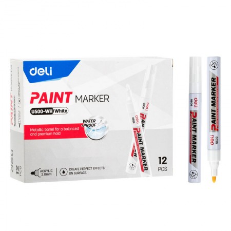 Marker vopsea alb 2 mm deli
