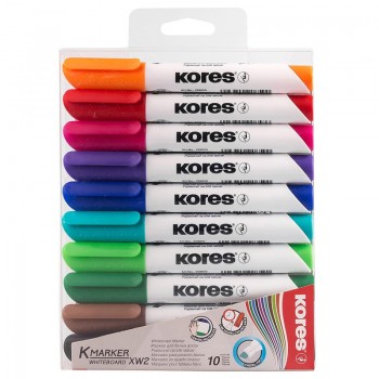 Marker whiteboard 10/set 3mm cutie plastic kores