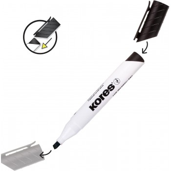Marker whiteboard negru 3mm kores Marker whiteboard negru 3mm kores