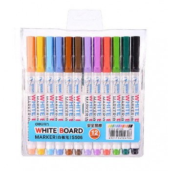 Marker whiteboard slim set 12 buc deli