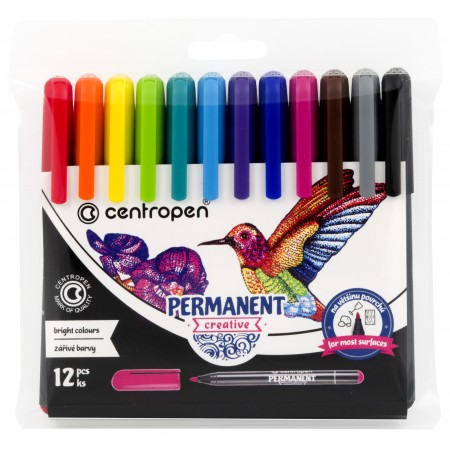 Markere permanente creative slim 12/set centropen