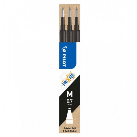 Mina roller 0.7mm neagra 3/set frixion pilot