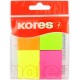 Notes adeziv 40*50mm 4 culori neon*50 file kores