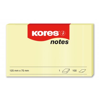 Notes adeziv 75*125mm galben pal 100 file kores
