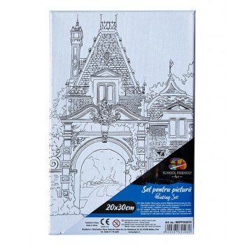 Panza predesenata pe sasiu 20*30cm castel sf art pigna
