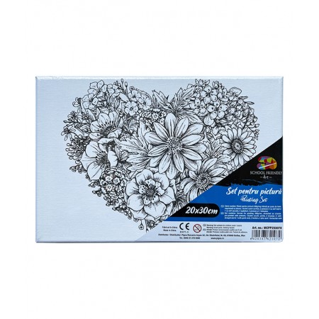 Panza predesenata pe sasiu 20*30cm flori sf art pigna