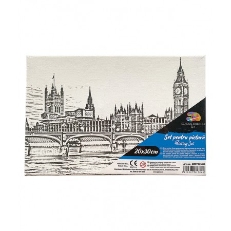 Panza predesenata pe sasiu 20*30cm london sf art pigna Panza predesenata pe sasiu 20*30cm london sf art pigna