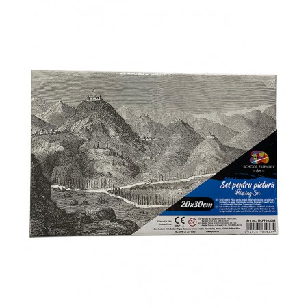 Panza predesenata pe sasiu 20 x 30 cm peisaj 2 sf art pigna