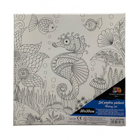 Panza predesenata pe sasiu 30 x 30 cm acvatic sf art pigna Panza predesenata pe sasiu 30 x 30 cm acvatic sf art pigna