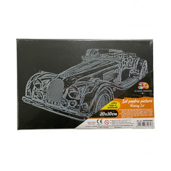 Panza predesenata pe sasiu neagra 20 x 30 cm masina sf art pigna