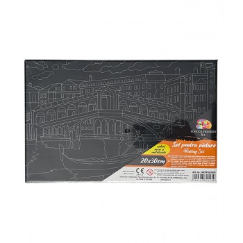 Panza predesenata pe sasiu neagra 20*30cm venetia sf art pigna