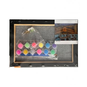 Panza predesenata pe sasiu neagra 20*30cm venetia sf art pigna