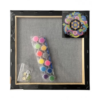 Panza predesenata pe sasiu neagra 30*30cm mandale sf art pigna
