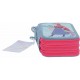 Penar neechipat 3 fermoare frozen albastru pal pigna Penar neechipat 3 fermoare frozen albastru pal pigna